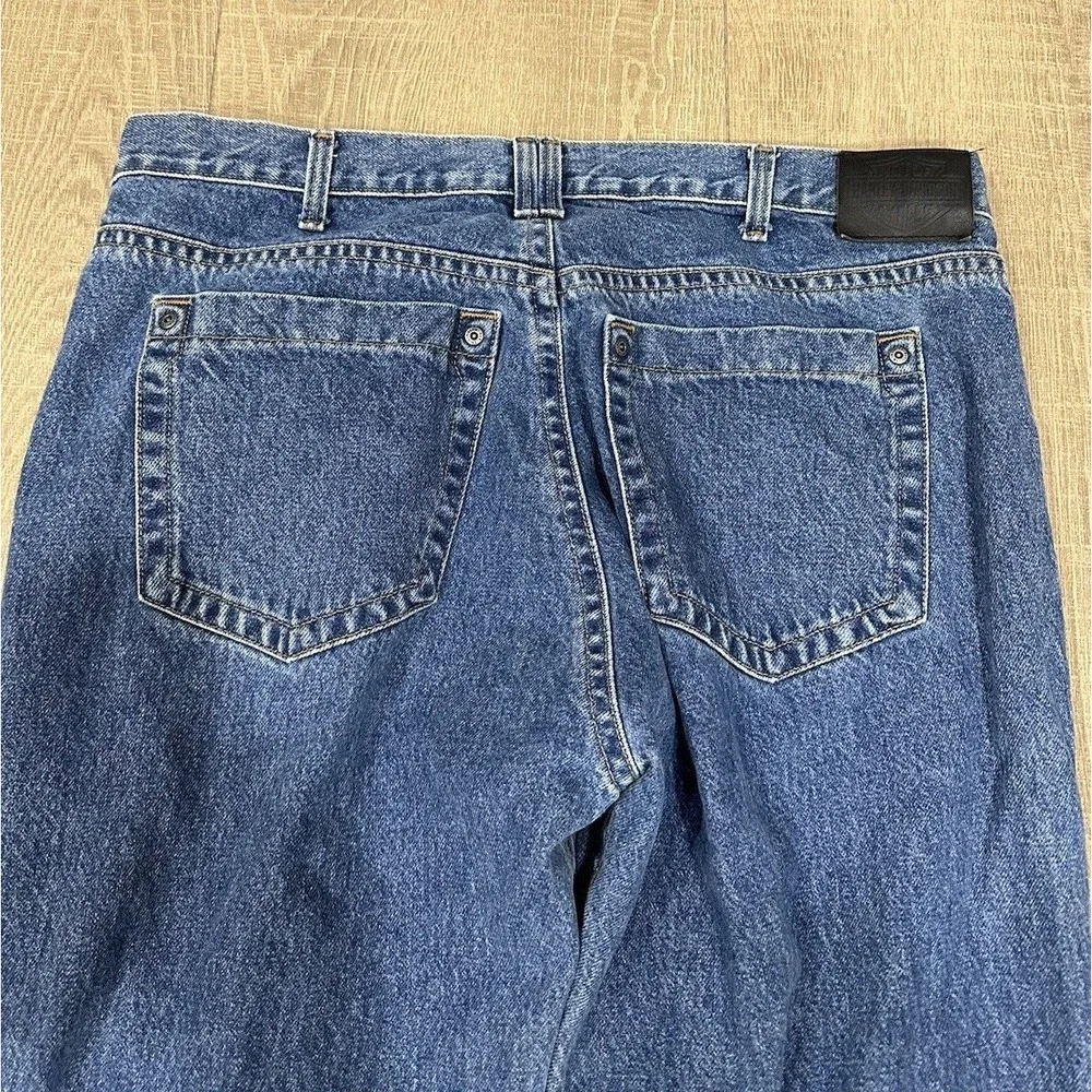 Harley Davidson Men's Wide Straight Leg Denim Jeans Size 38 x 30